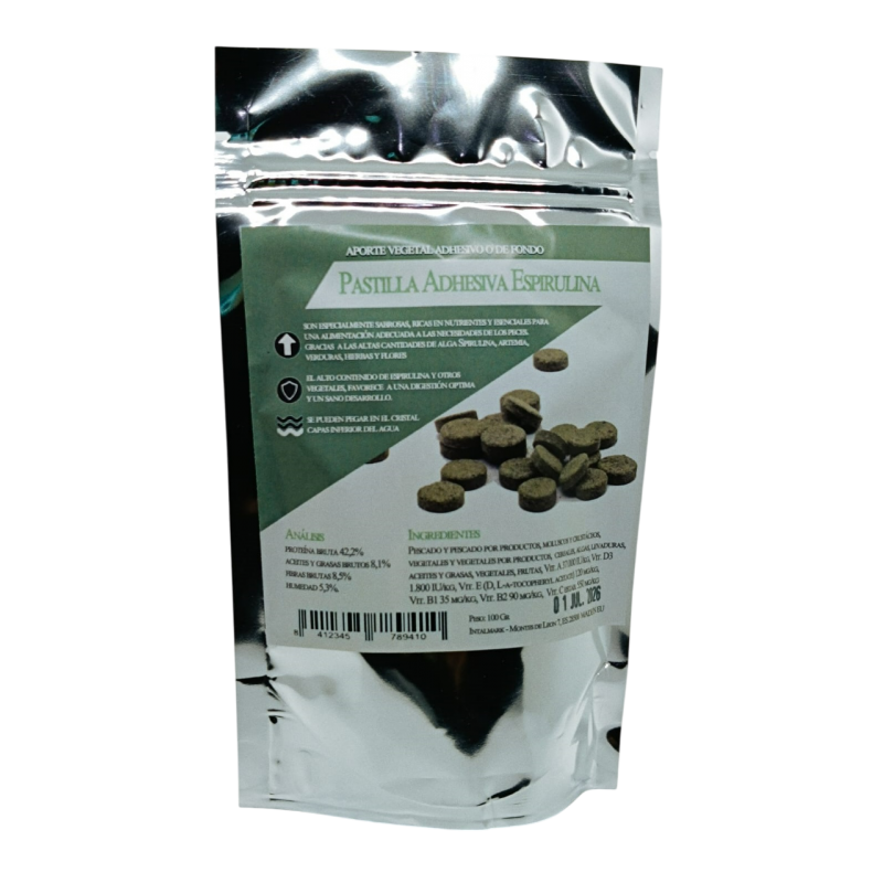 Pastilla adhesiva espirulina